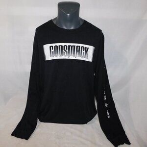 GODSMACK Boston 1995 Black White Long Sleeve Graph Print Shirt Mens 2XL